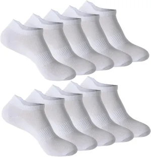 10 Pack Ankle Sock for Women Men Mesh Breathable Heel Tab Non-Slip Arch Support Lightweight Comfortable Socks