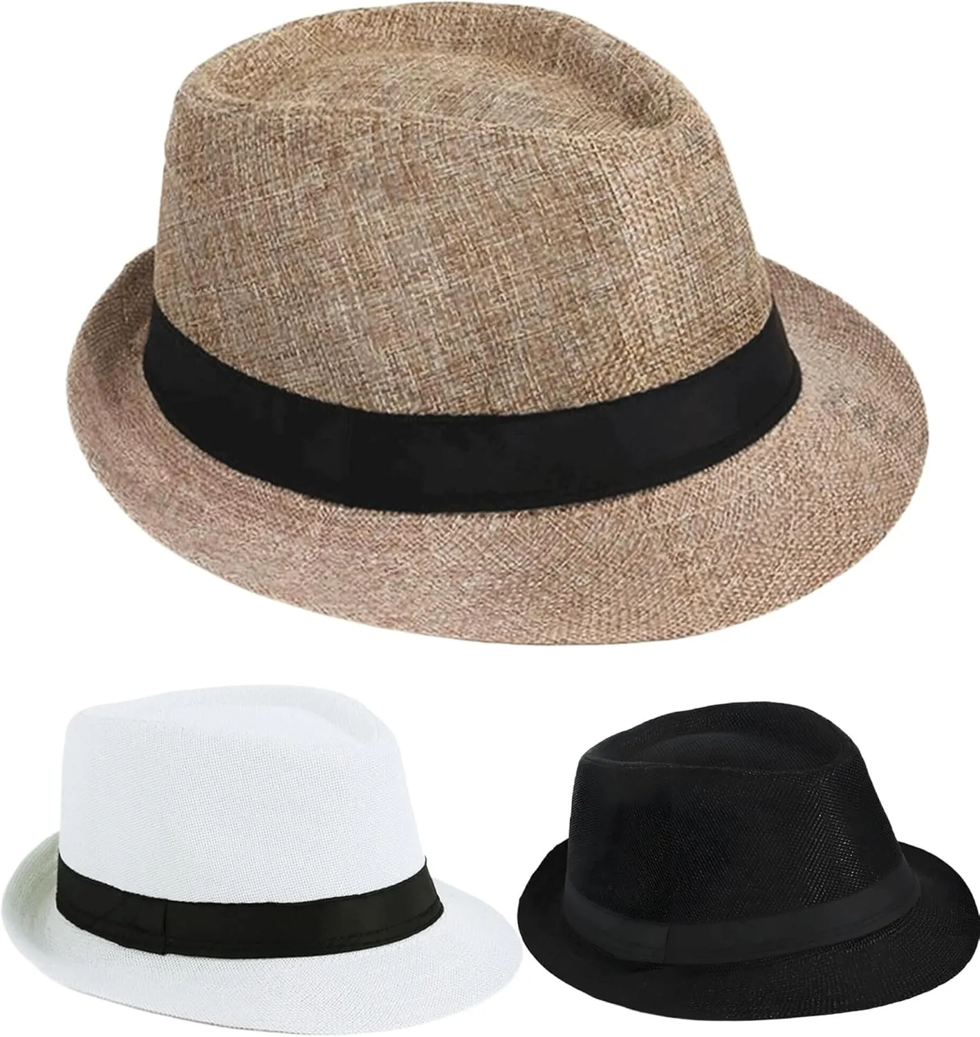 1920s Men Fedora Hat Accessories 20s Men Gangster costume Accessories Short Brim Summer Beach Hat