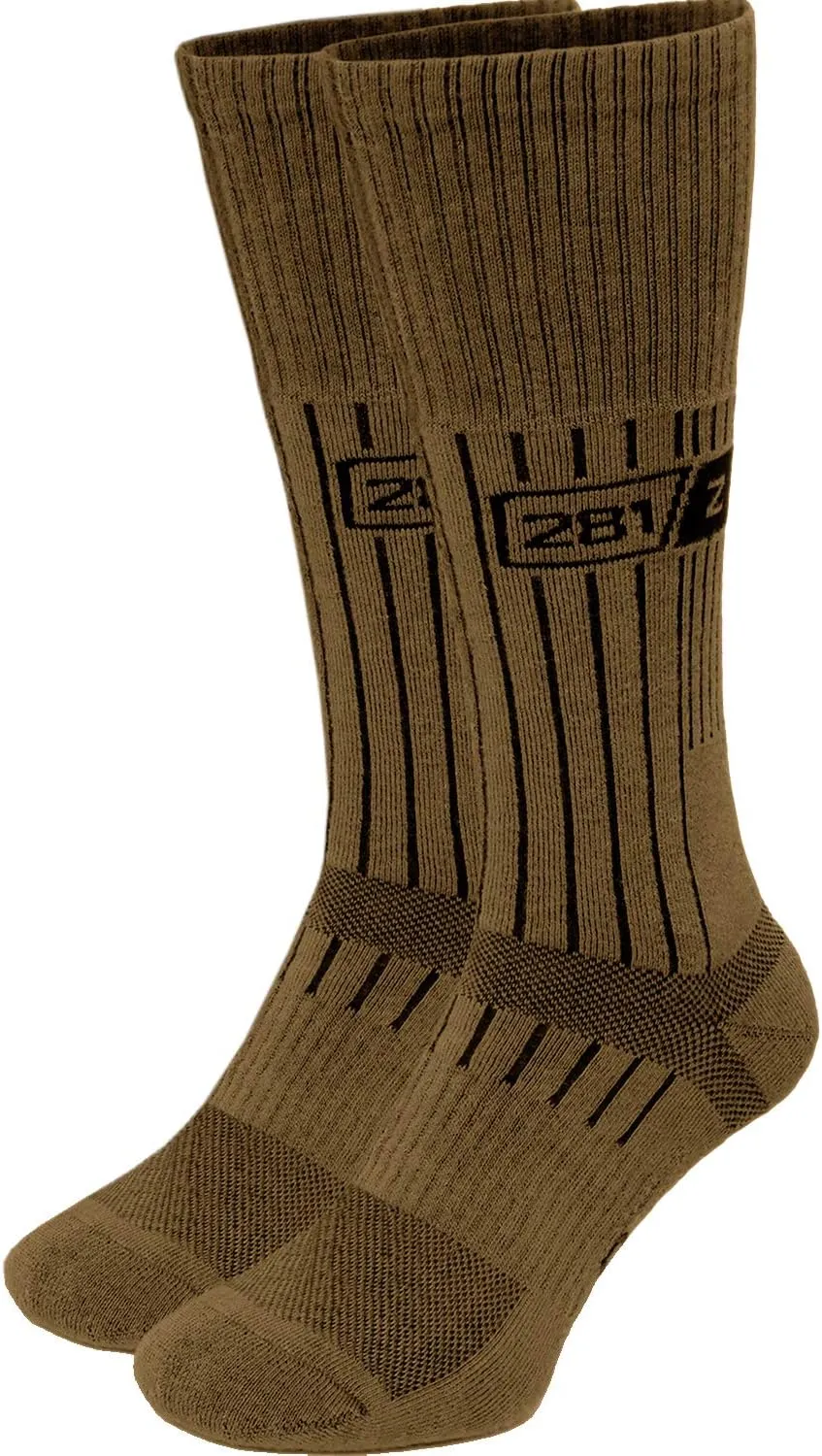 281Z Military Demi Season Breathable Mid Calf Uniform Boot Socks - Army Tactical Trekking Hiking - Outdoor Fishing Hunting
