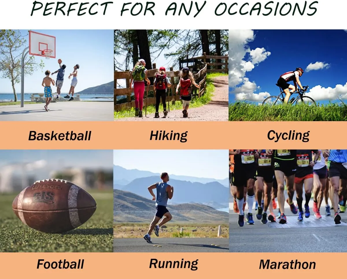 3 Pack Compression Basketball Socks Performance Cushioned Athletic Crew Socks Sports Running Cycling Socks