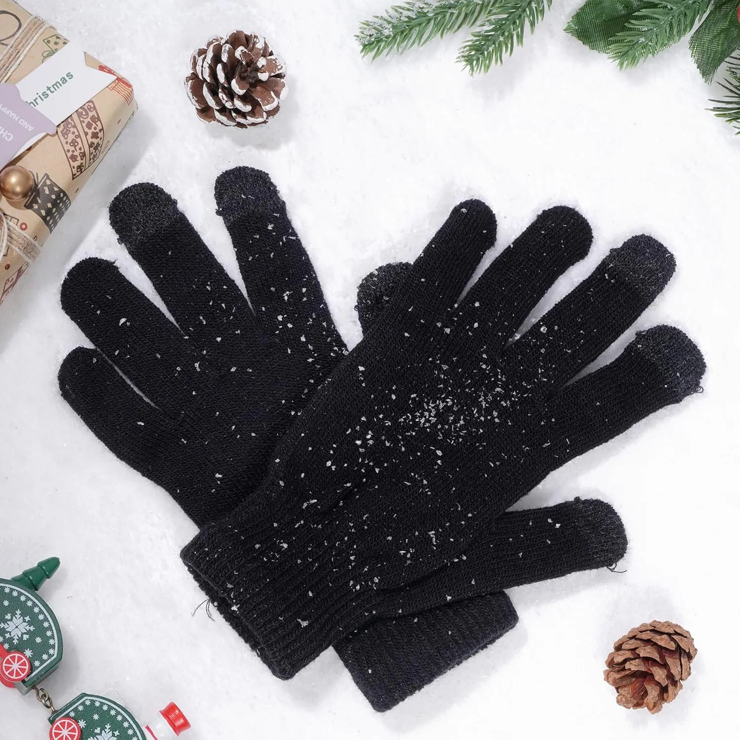 36 Pairs Winter Gloves Touchscreen Magic Gloves Stretchy Knit Cotton Gloves Bulk For Men Women Homeless Cold Weather