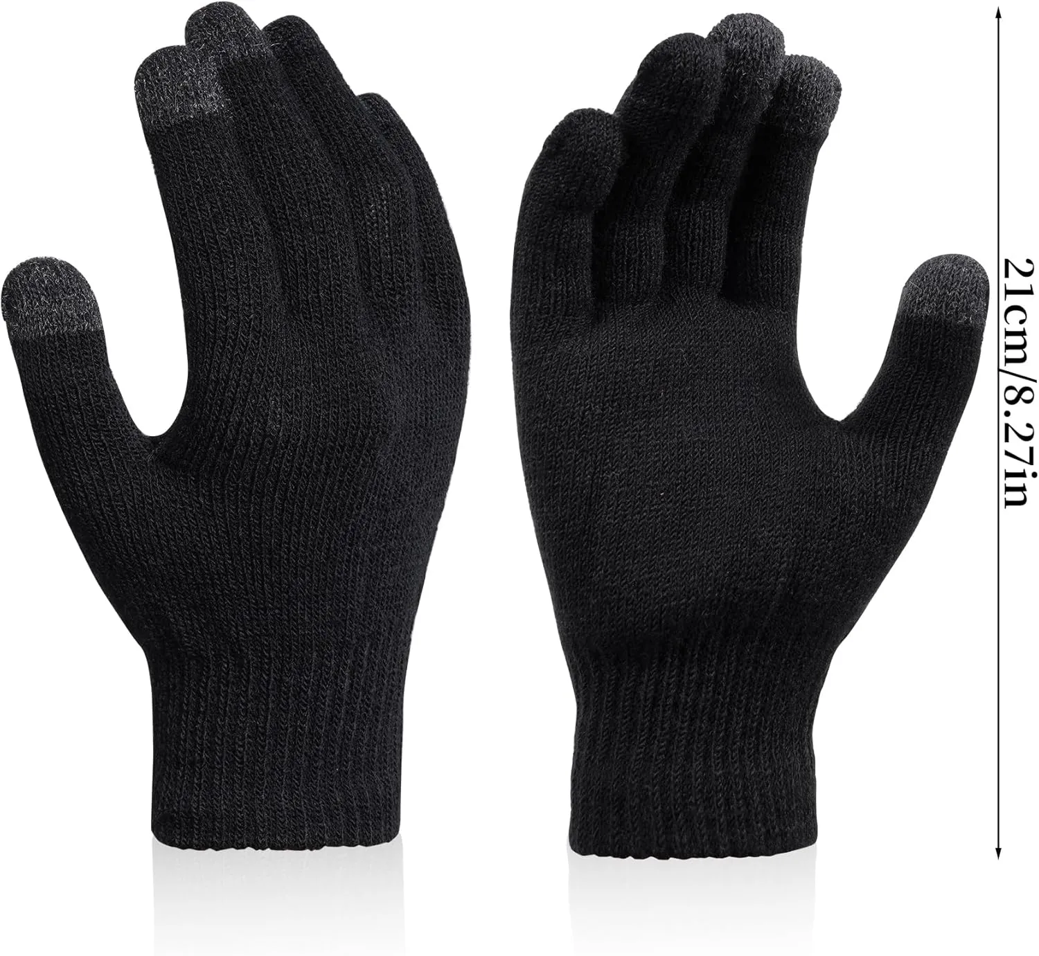 36 Pairs Winter Gloves Touchscreen Magic Gloves Stretchy Knit Cotton Gloves Bulk For Men Women Homeless Cold Weather
