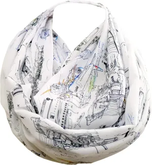 Airport infinity Scarf women pilot accessories aviation airplane Flight attendant apparel for her airport