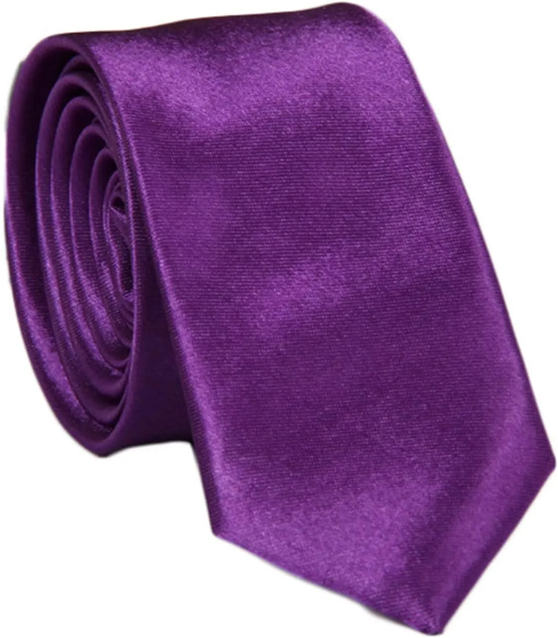 Andongnywell Men's and Women's Slim fit Solid Color Ties Formal Satin Necktie Wedding Multicoloured Ties