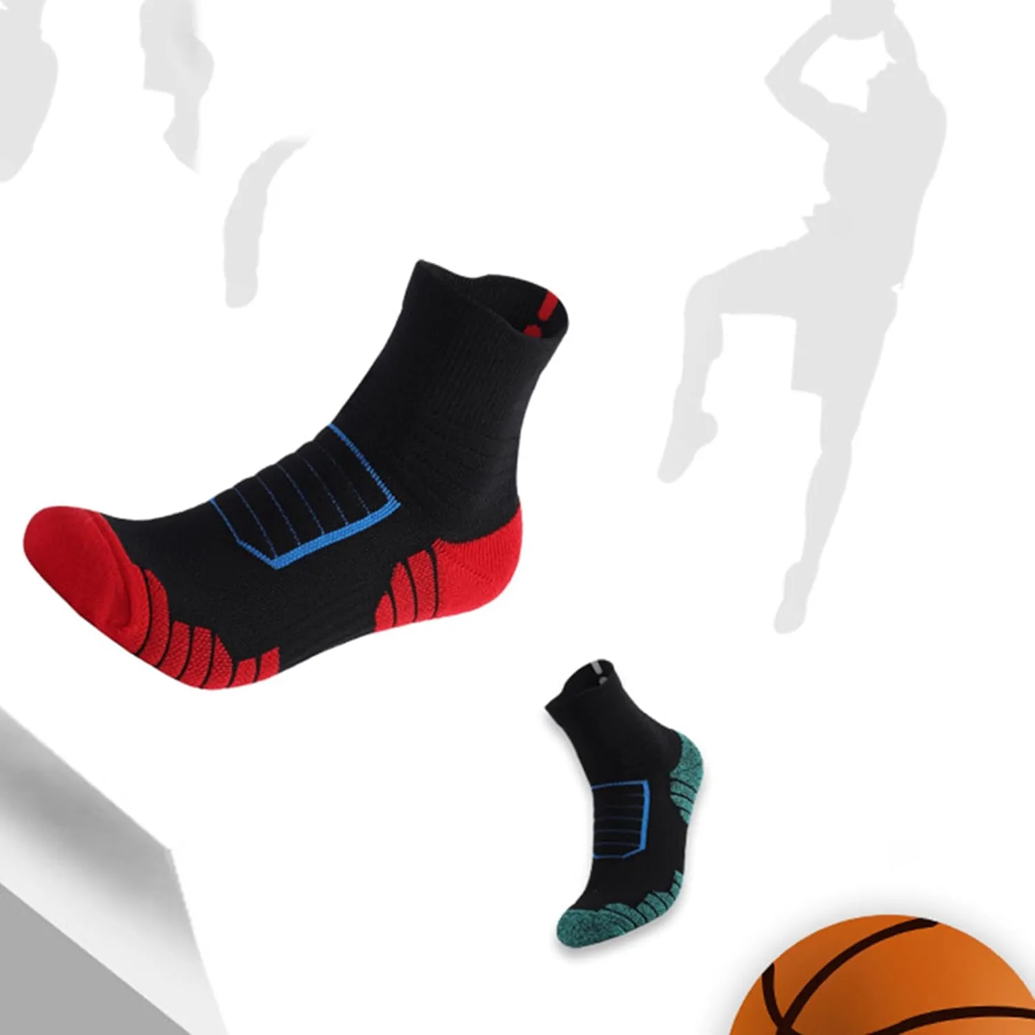 Ankle Socks with Cushion Sport Athletic Running Socks Low Cut Compression Running Sock with Ankle Support 3 Pairs