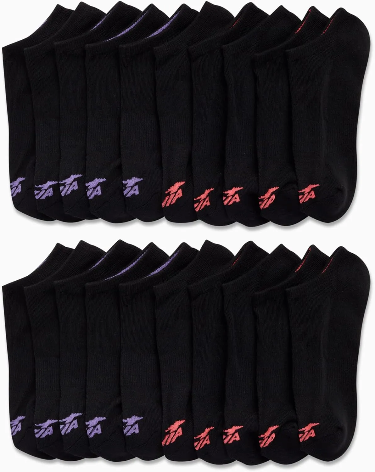 Avia Women's No Show Socks - 20 Pack Soft Cushioned Athletic Low Cut Ankle Socks for Women -Breathable Women's No Show Socks