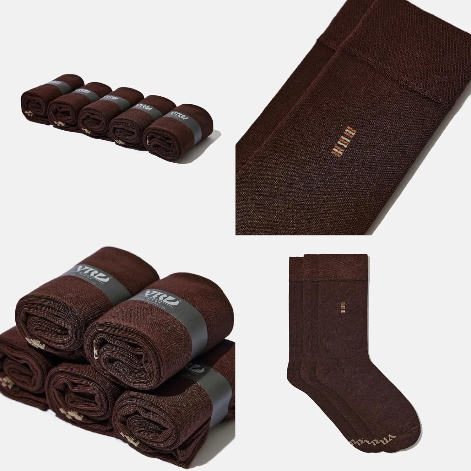 Bamboo Mens Dress Socks, Mid Calf Socks for Men, Mens Socks, 5-Pack, Mens Crew Socks, Christmas Gifts for Men Socks Size 8-13
