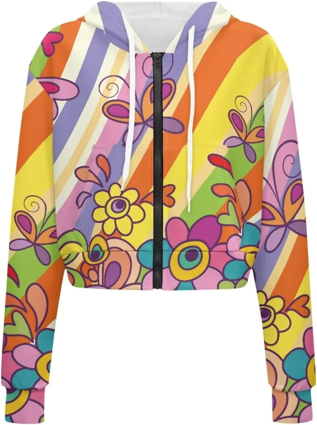 Belidome Women Zip Up Hoodie Sweatshirt Crop Jacket Plus Size Long Sleeve Fall Outfits