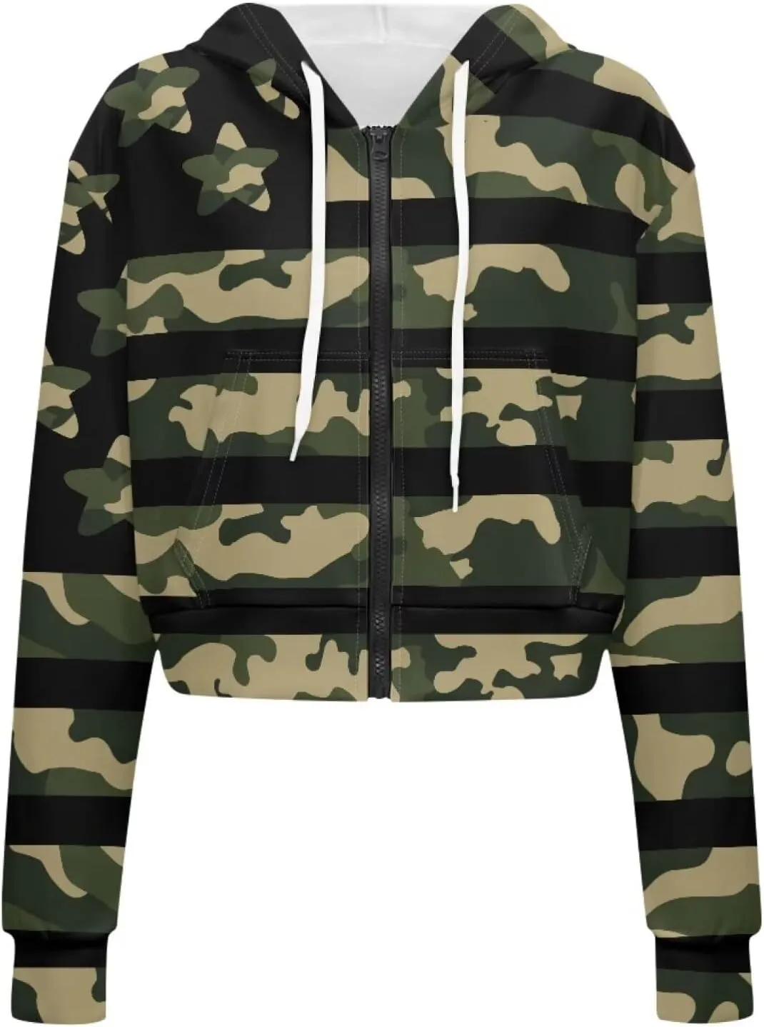Belidome Women Zip Up Hoodie Sweatshirt Crop Jacket Plus Size Long Sleeve Fall Outfits