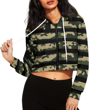 Belidome Women Zip Up Hoodie Sweatshirt Crop Jacket Plus Size Long Sleeve Fall Outfits