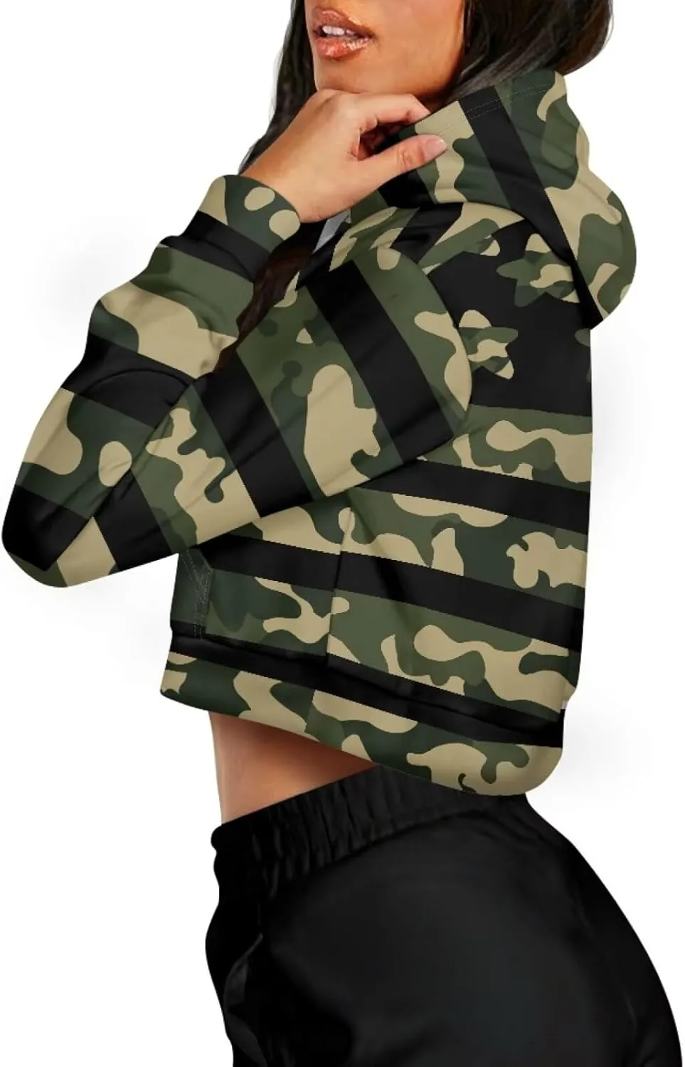 Belidome Women Zip Up Hoodie Sweatshirt Crop Jacket Plus Size Long Sleeve Fall Outfits