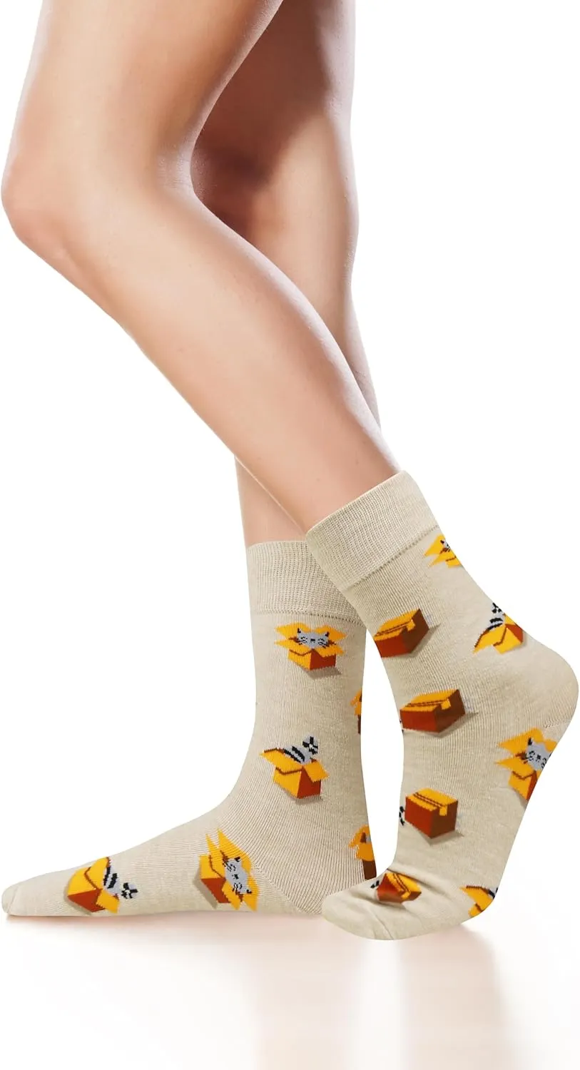 Benefeet Sox Cute Cotton Socks for Women and Girls Fun Cool Patterned Athletic Crew Socks Novelty Casual Dress Sock