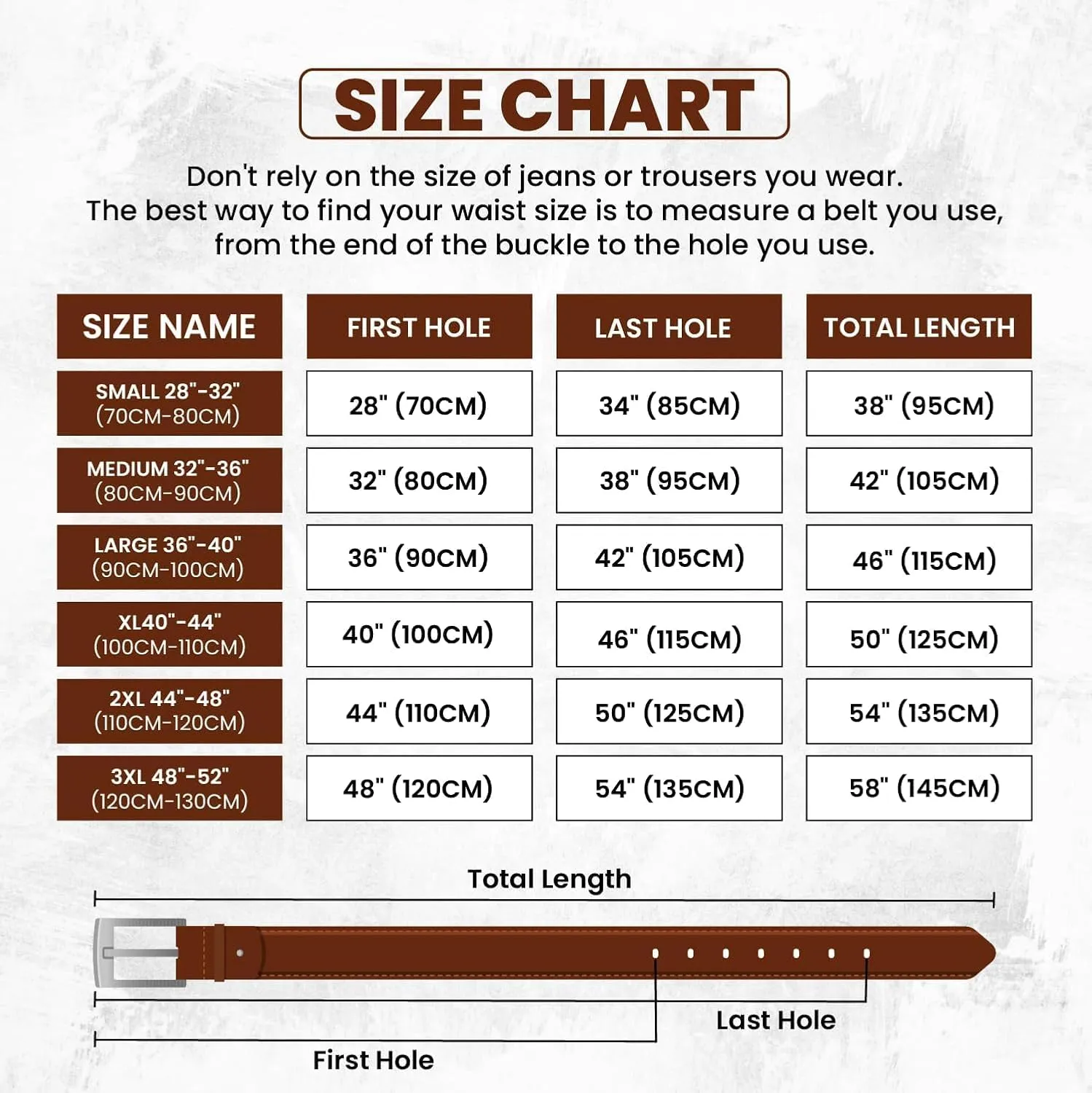 Berreri Mens Genuine Leather Belt Men with Strong Metal Buckle - Durable Double Stitching Mens Leather Belt