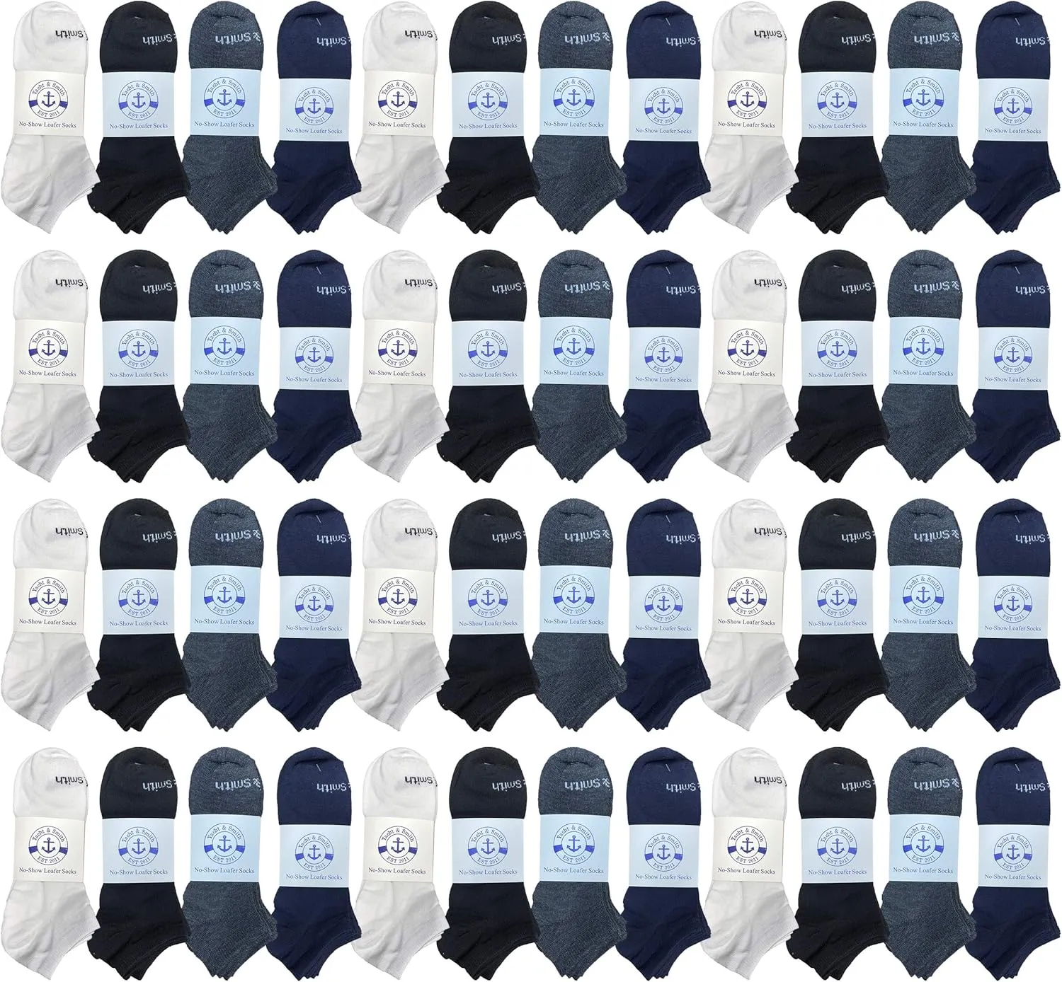 BILLIONHATS 48 Pairs of Kids 97% Cotton Shoe Liner Low Cut Ankle Bulk Socks