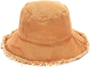 boderier Sun Hats for Women Summer Casual Wide Brim Cotton Bucket Hat Beach Vacation Travel Accessories