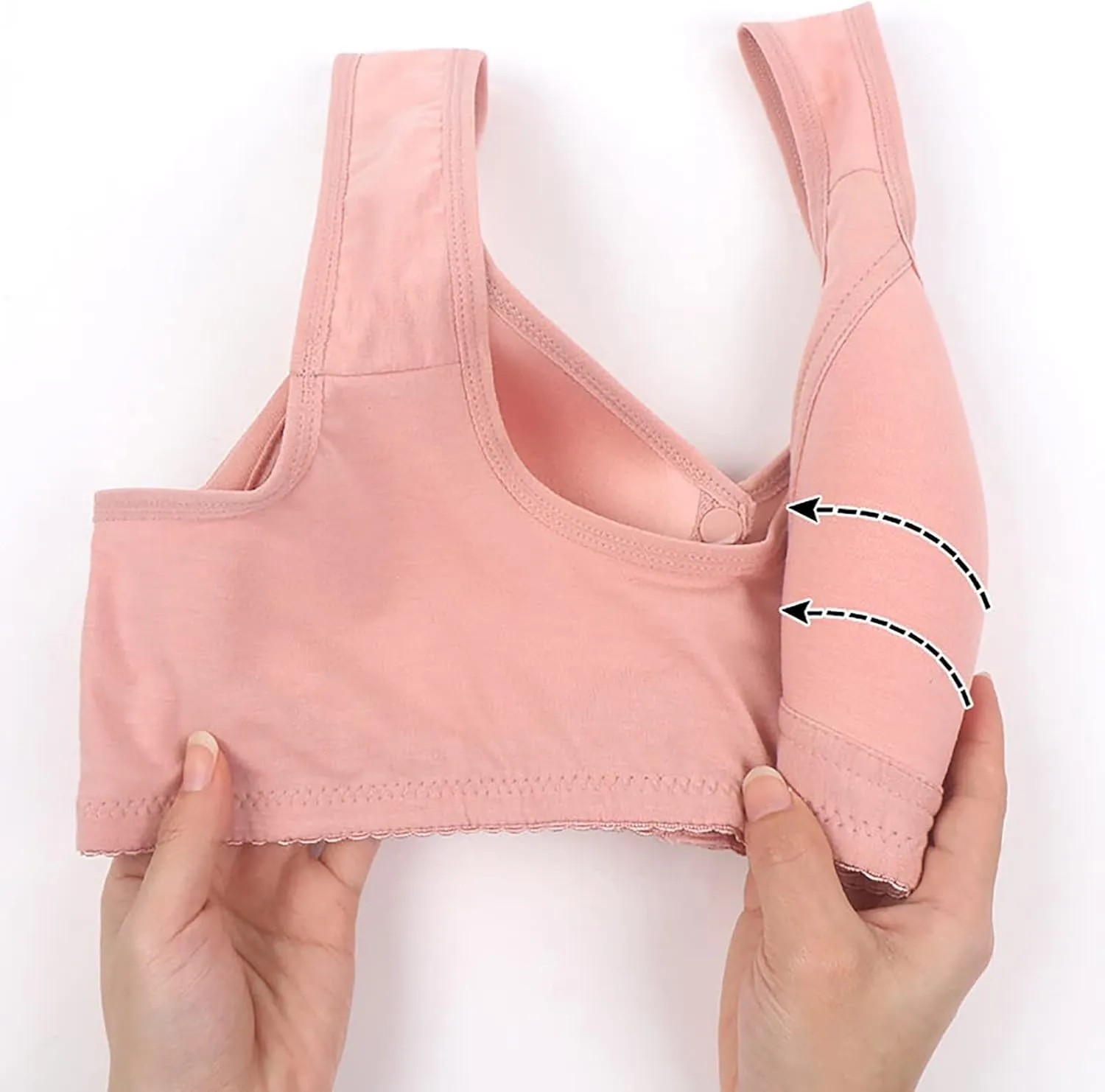 Bras for Older Women 2025 Breathable Bra No Underwire Front Closure Bra Plus Size Everyday Bra