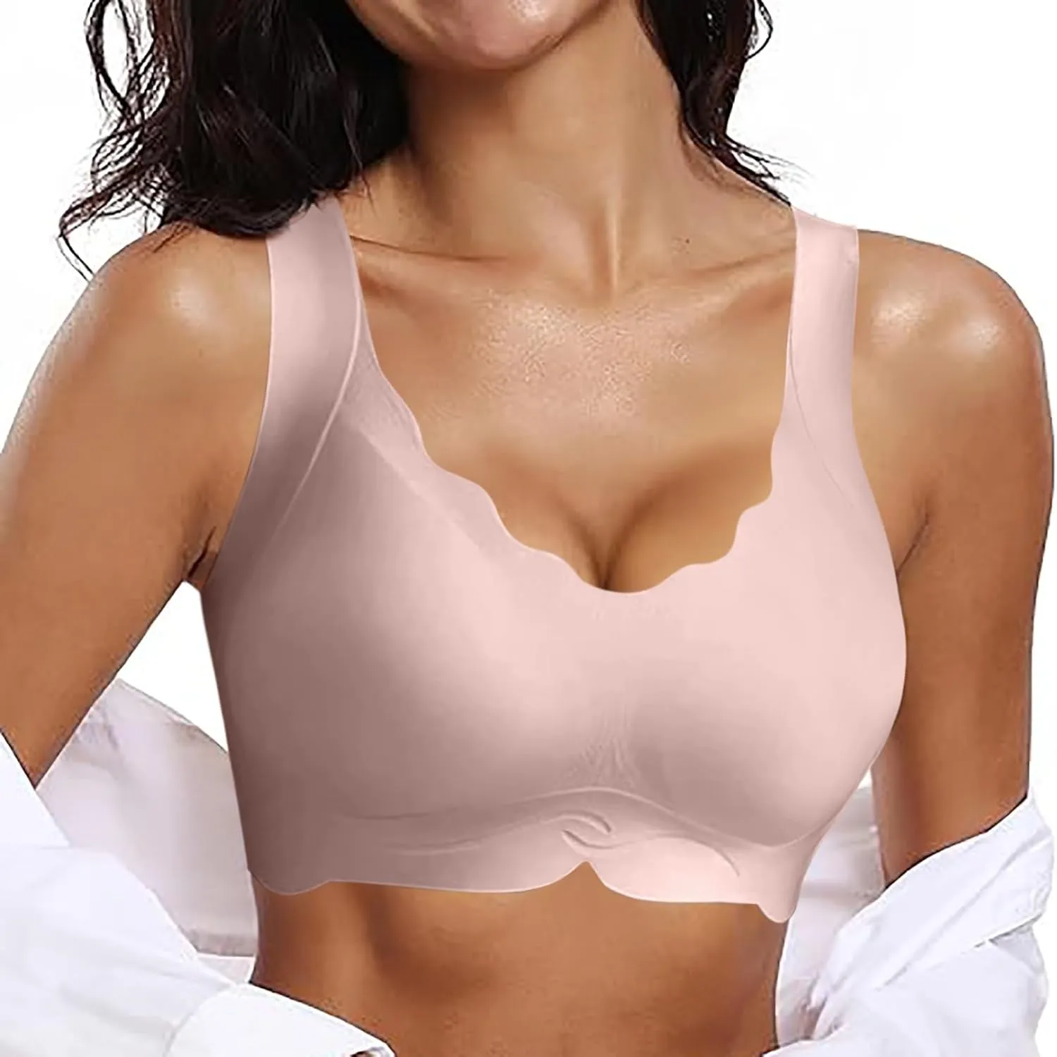 Bras for Women Push Up, No Underwire Bra Wireless Bras for Women Soft and Lightly Full Coverage Bras for Everyday