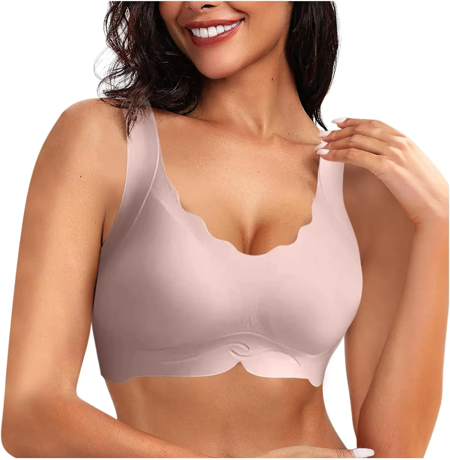 Bras for Women Push Up, No Underwire Bra Wireless Bras for Women Soft and Lightly Full Coverage Bras for Everyday