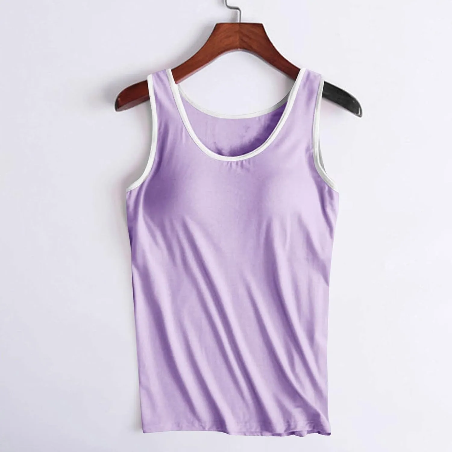 Camisole Tops for Women, Tank Top with Built in Bra for Women Plus Size Summer Workout Gym Yoga Casual Cami Shirts