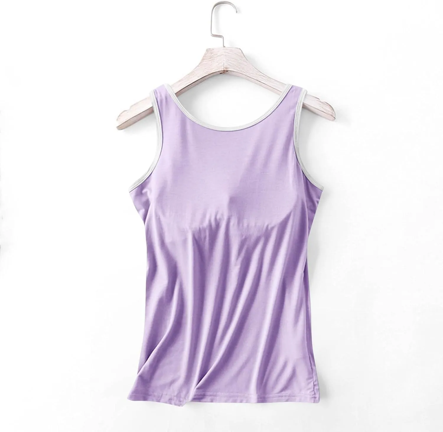 Camisole Tops for Women, Tank Top with Built in Bra for Women Plus Size Summer Workout Gym Yoga Casual Cami Shirts