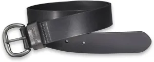Carhartt Women's Casual Rugged Belts, Available in Multiple Styles, Colors & Sizes, Bridle Leather Debossed Keeper (Black), Medium