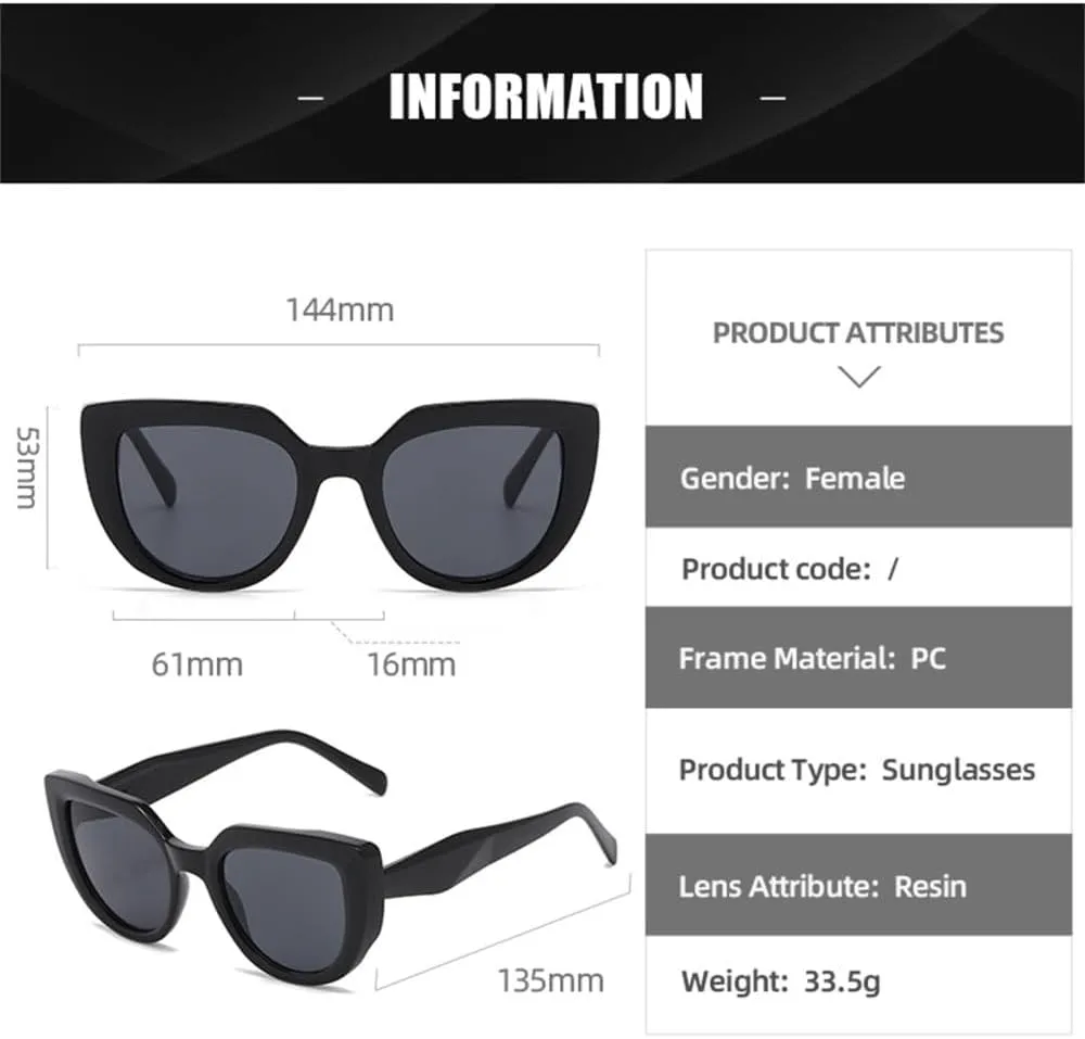 Cat Eye Sunglasses For Women Men Vintage Sun Glasses Female Shades UV400