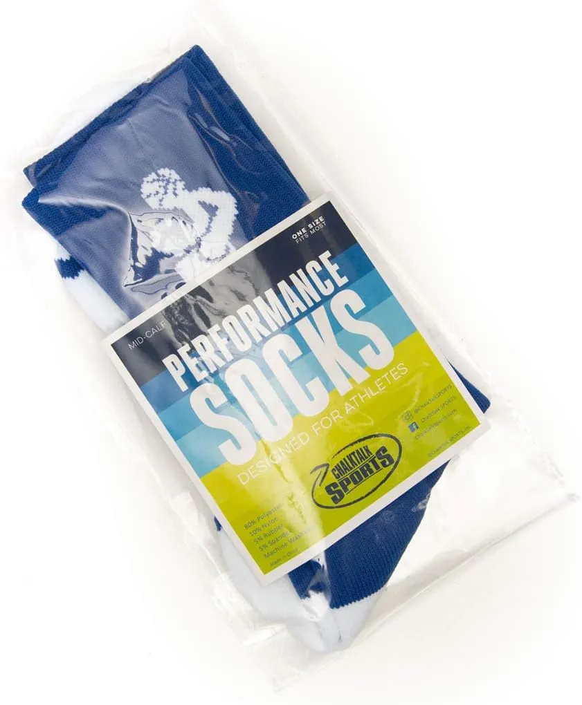 ChalkTalkSPORTS Basketball Performance Crew Socks - Jump Shot - Youth & Adult - Elite Basketball Mid-Calf Socks