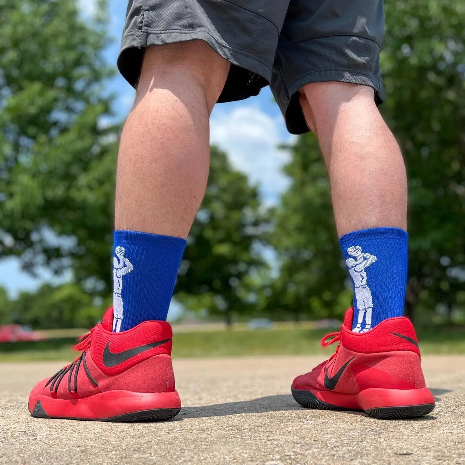 ChalkTalkSPORTS Basketball Performance Crew Socks - Jump Shot - Youth & Adult - Elite Basketball Mid-Calf Socks