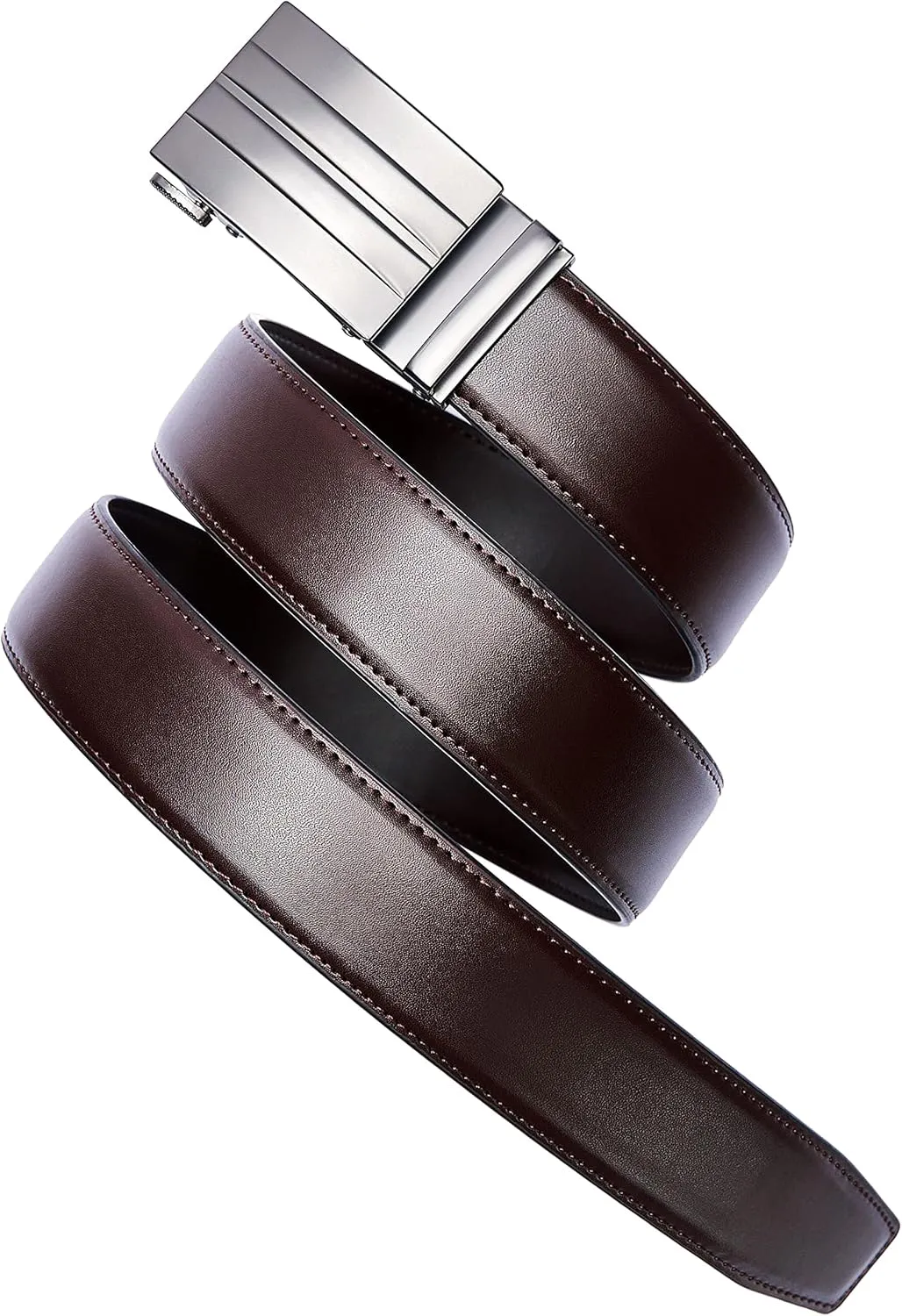 CHAOREN Ratchet Belt Replacement Strap 1 3/8, Leather Belt Strap for 40MM Slide Click Buckle