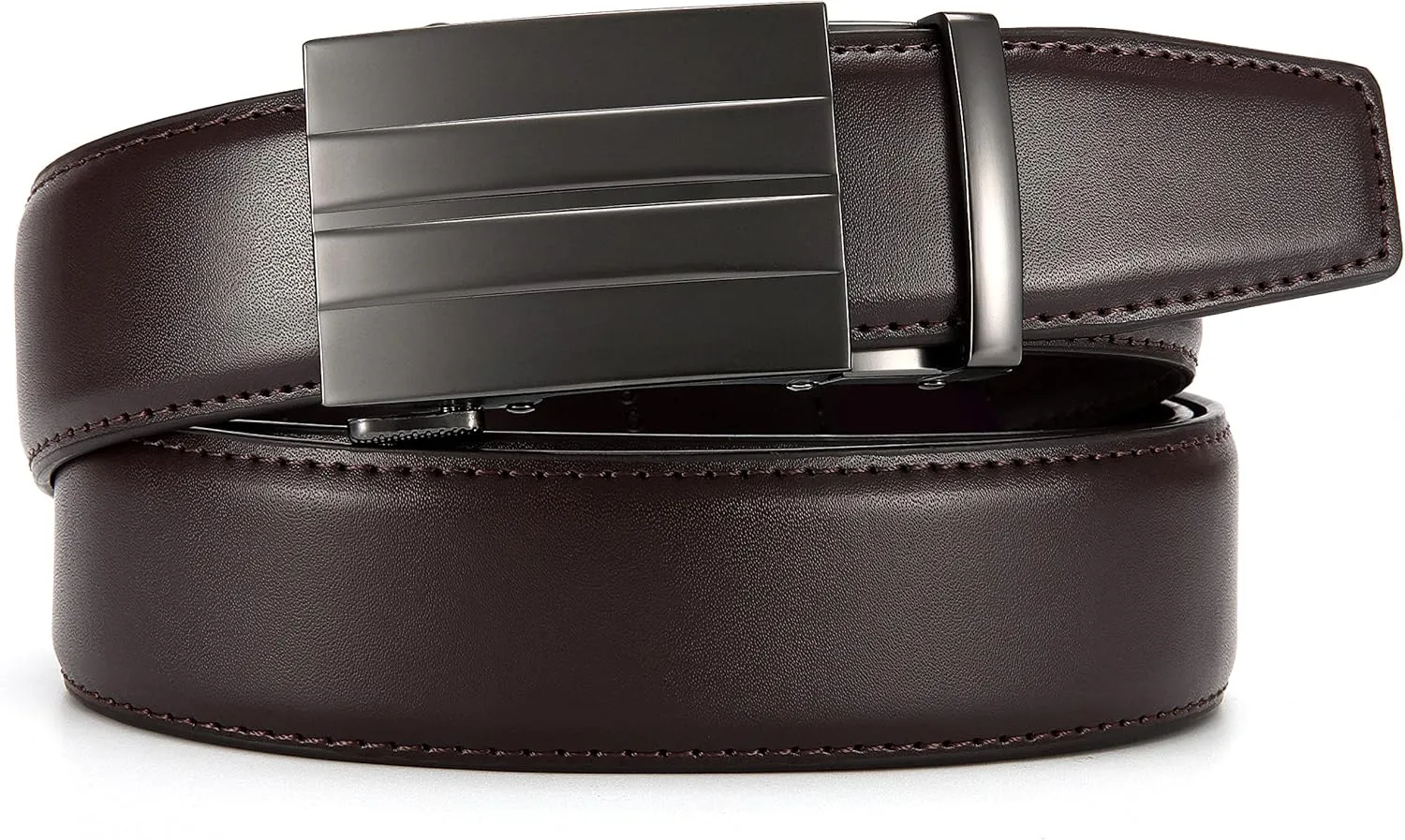CHAOREN Ratchet Belt Replacement Strap 1 3/8, Leather Belt Strap for 40MM Slide Click Buckle