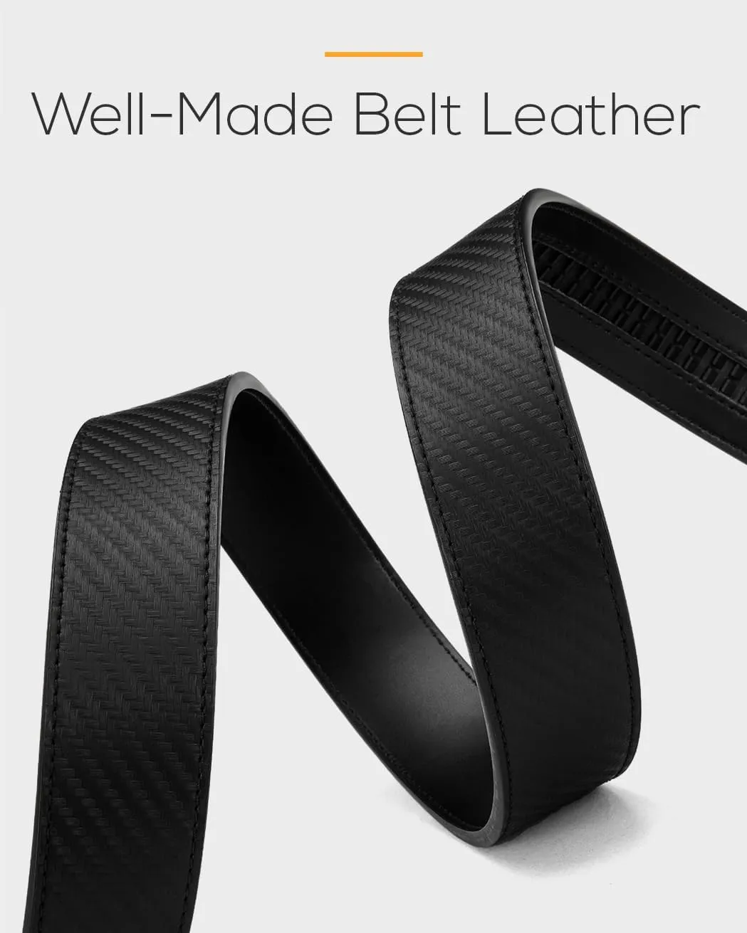 CHAOREN Ratchet Belt Replacement Strap 1 3/8, Leather Belt Strap for 40MM Slide Click Buckle