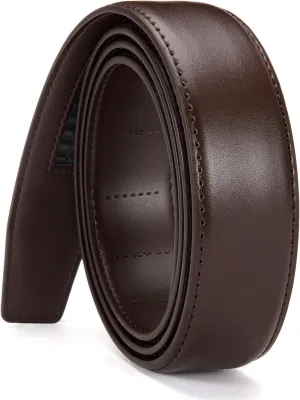 CHAOREN Ratchet Belt Replacement Strap 1 3/8, Leather Belt Strap for 40MM Slide Click Buckle