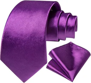 Classic Ties for Men Silk Polyster 8cm Wide Wedding Party Neck Tie Set Pocket Square Men Gift
