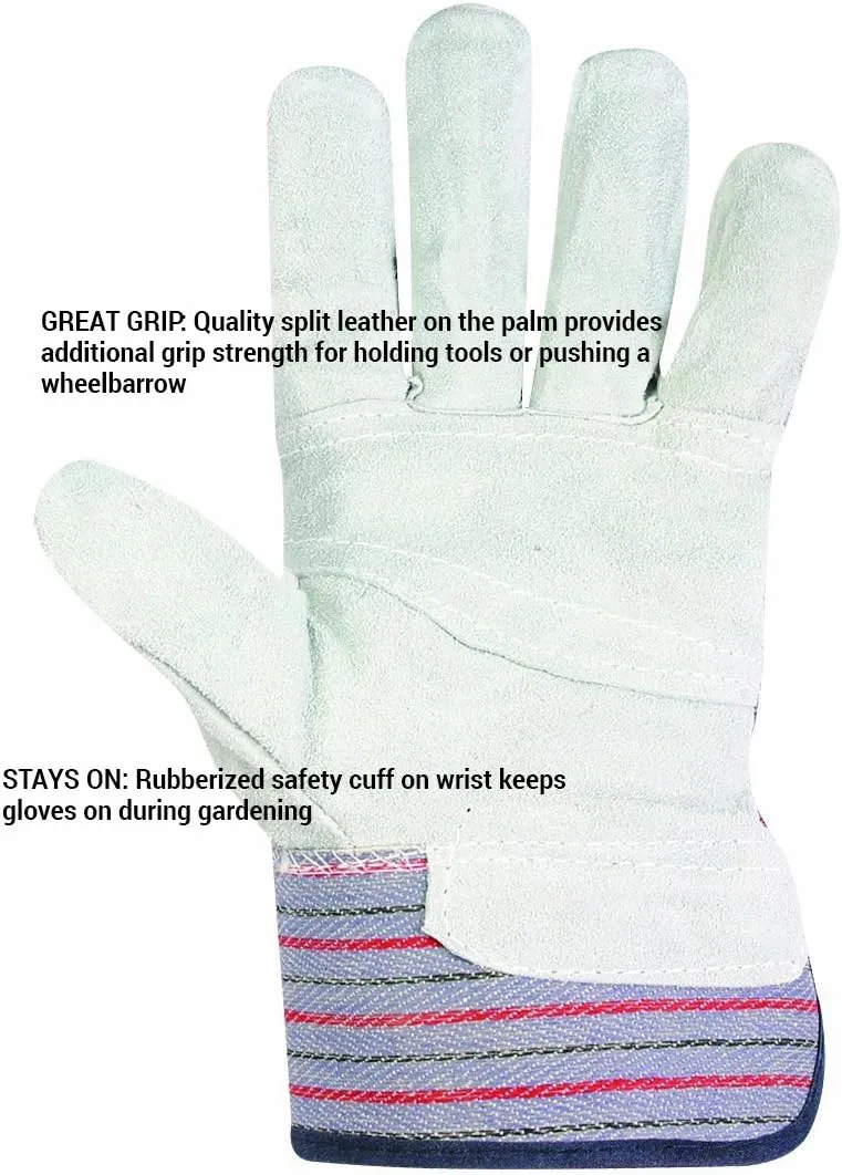 Custom Leathercraft Men 12-pack work gloves, 12 Pair, 2 Count Pack of 1 US