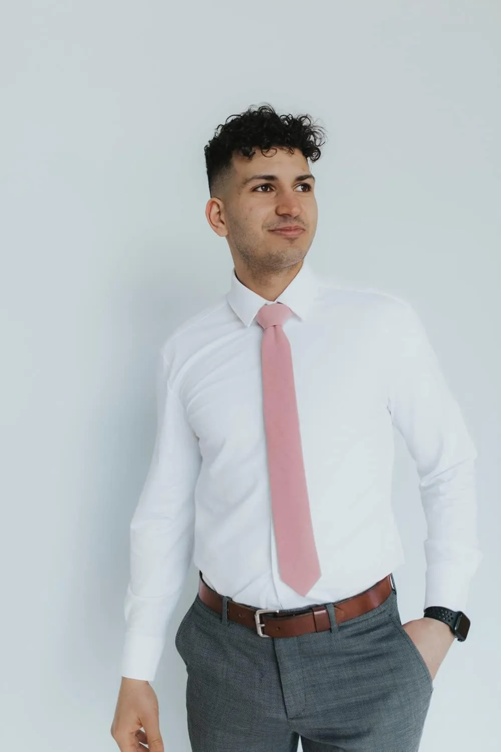 DAZI Men's Skinny Tie, Cotton Wool Linen Necktie, Great for Weddings, Groom, Groomsmen, Missions, Dances, Gifts.