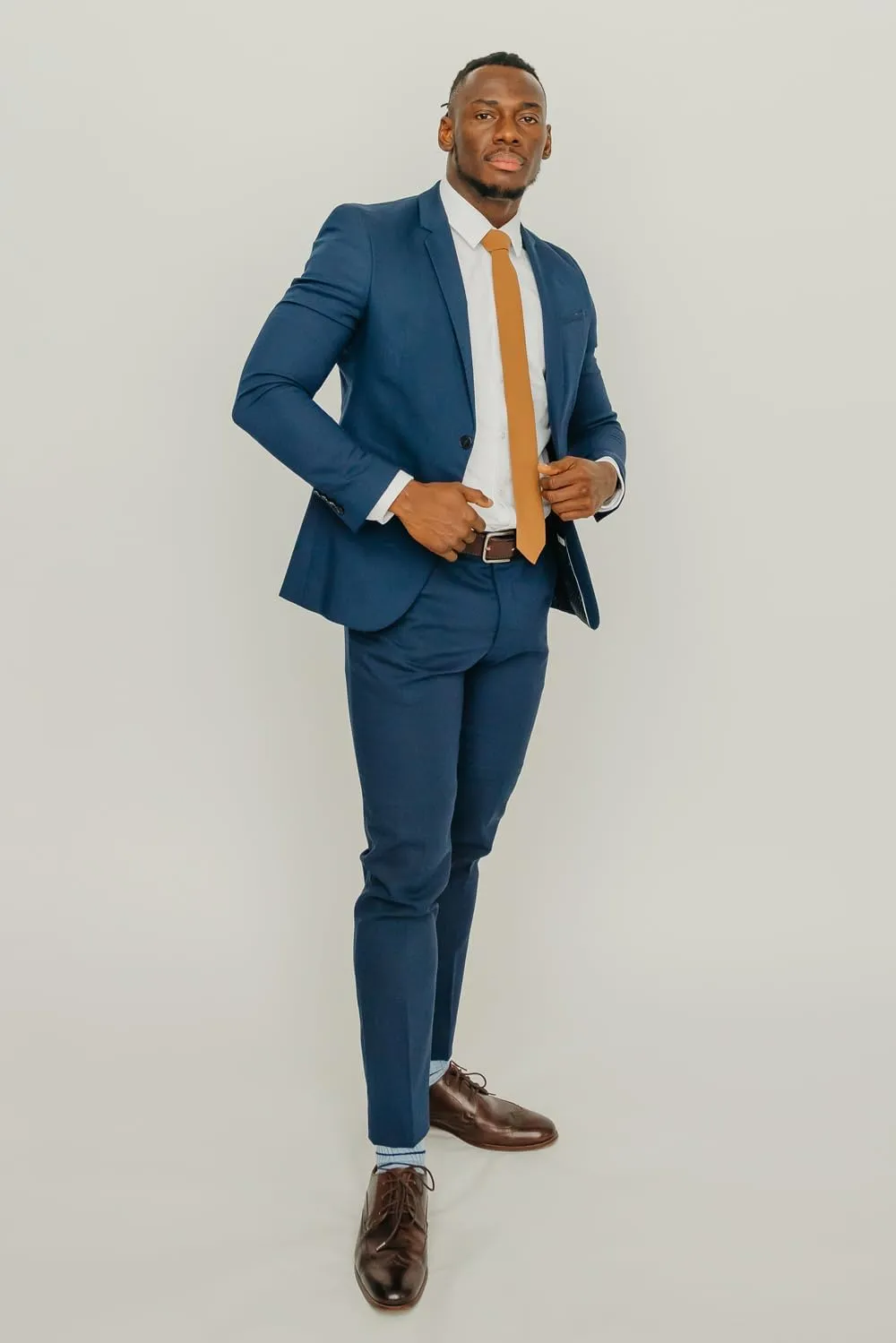 DAZI Men's Skinny Tie, Cotton Wool Linen Necktie, Great for Weddings, Groom, Groomsmen, Missions, Dances, Gifts.