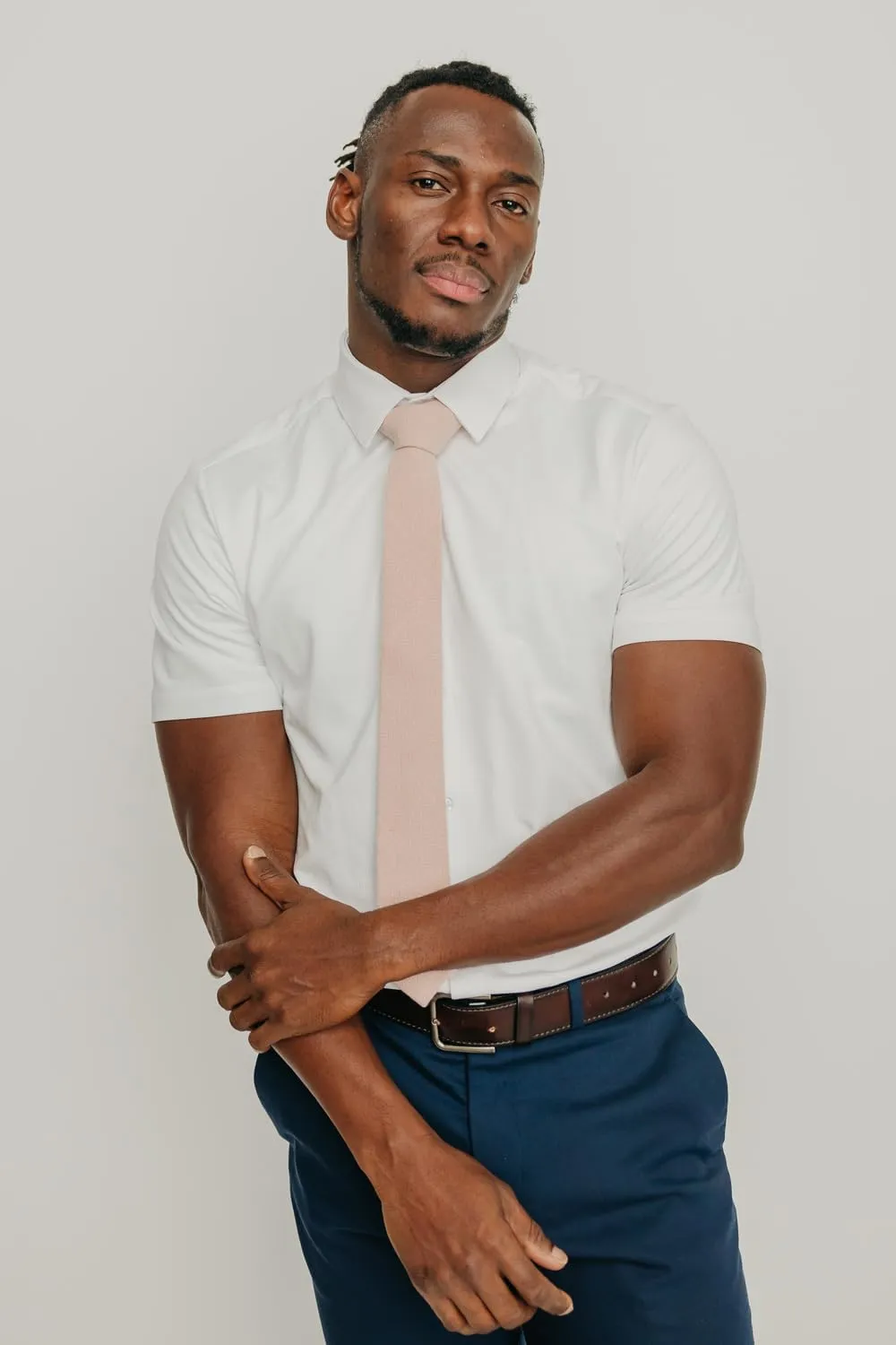 DAZI Men's Skinny Tie, Cotton Wool Linen Necktie, Great for Weddings, Groom, Groomsmen, Missions, Dances, Gifts.