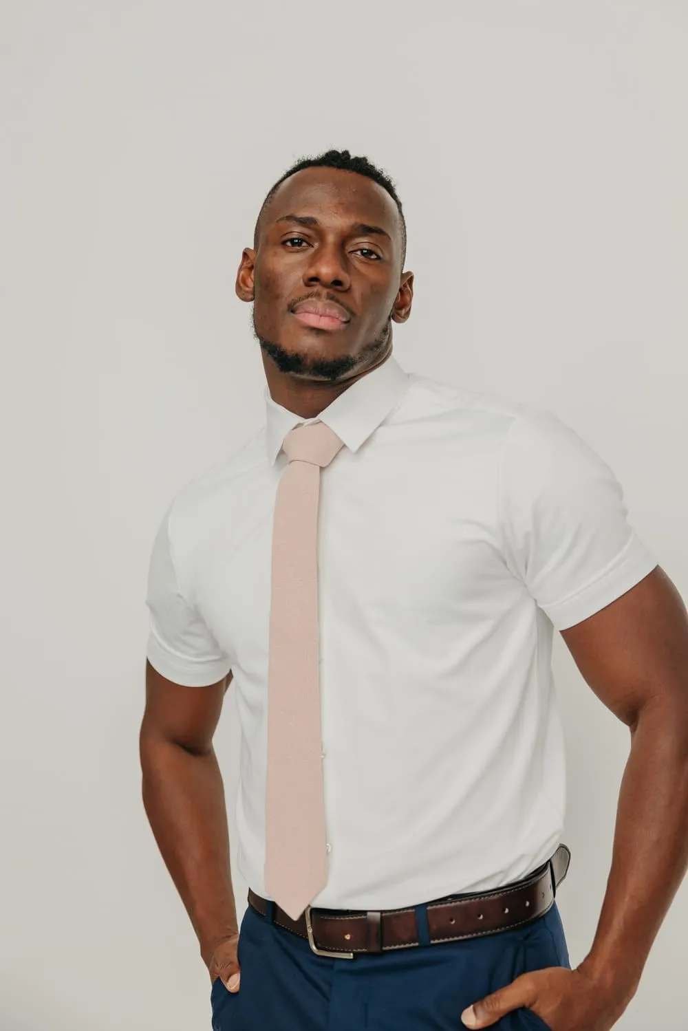 DAZI Men's Skinny Tie, Cotton Wool Linen Necktie, Great for Weddings, Groom, Groomsmen, Missions, Dances, Gifts.
