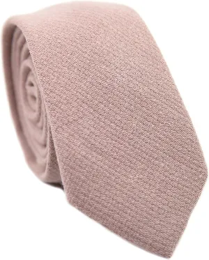 DAZI Men's Skinny Tie, Cotton Wool Linen Necktie, Great for Weddings, Groom, Groomsmen, Missions, Dances, Gifts.