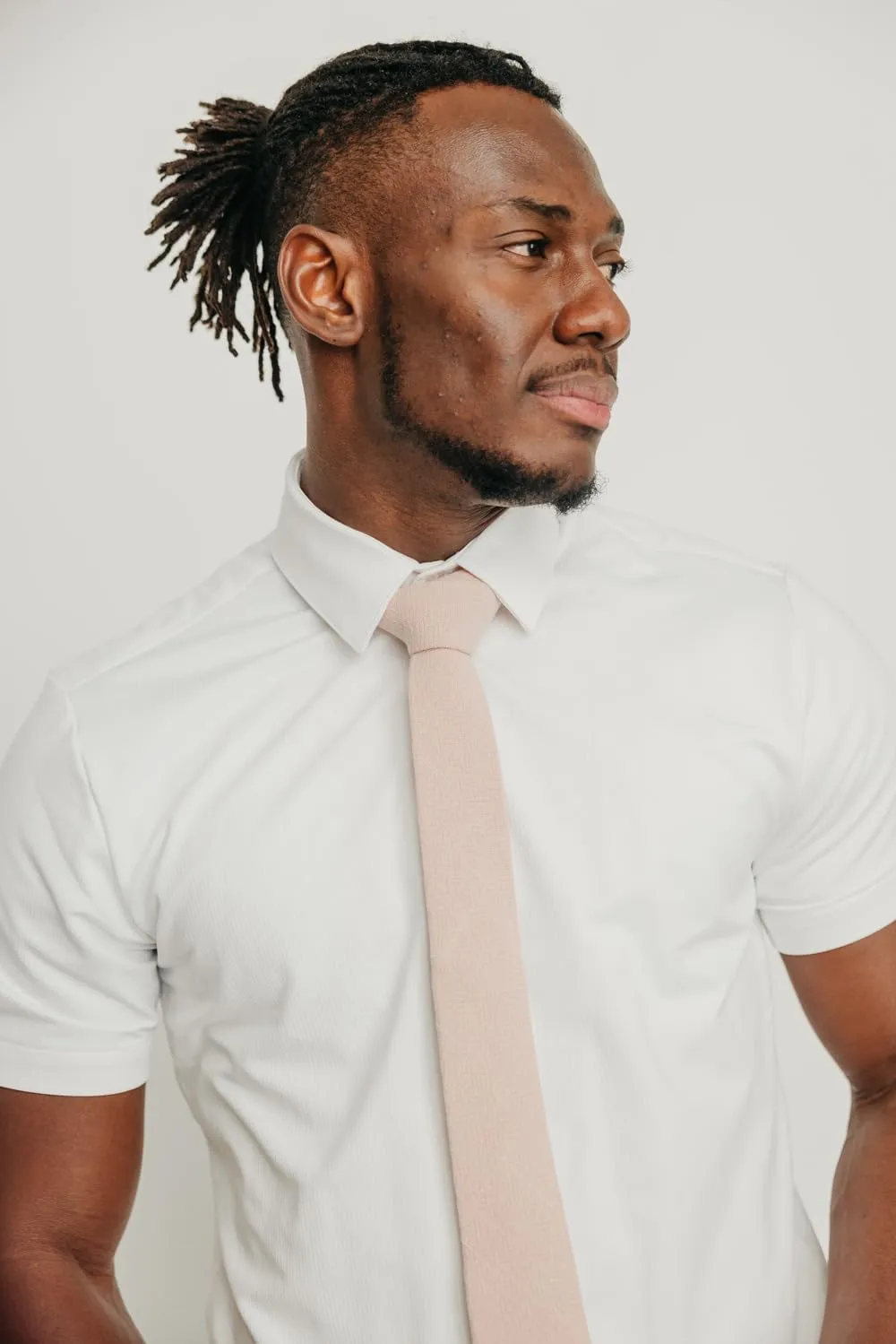 DAZI Men's Skinny Tie, Cotton Wool Linen Necktie, Great for Weddings, Groom, Groomsmen, Missions, Dances, Gifts.