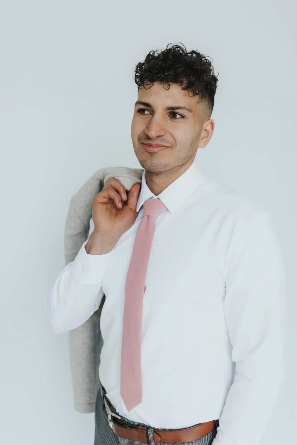 DAZI Men's Skinny Tie, Cotton Wool Linen Necktie, Great for Weddings, Groom, Groomsmen, Missions, Dances, Gifts.