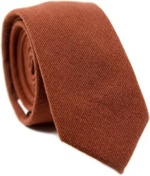 DAZI Men's Skinny Tie, Cotton Wool Linen Necktie, Great for Weddings, Groom, Groomsmen, Missions, Dances, Gifts.