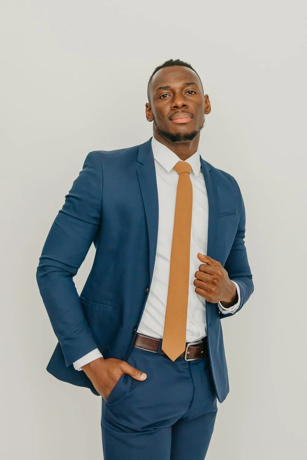 DAZI Men's Skinny Tie, Cotton Wool Linen Necktie, Great for Weddings, Groom, Groomsmen, Missions, Dances, Gifts.