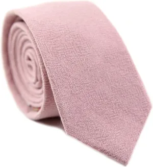 DAZI Men's Skinny Tie, Cotton Wool Linen Necktie, Great for Weddings, Groom, Groomsmen, Missions, Dances, Gifts.