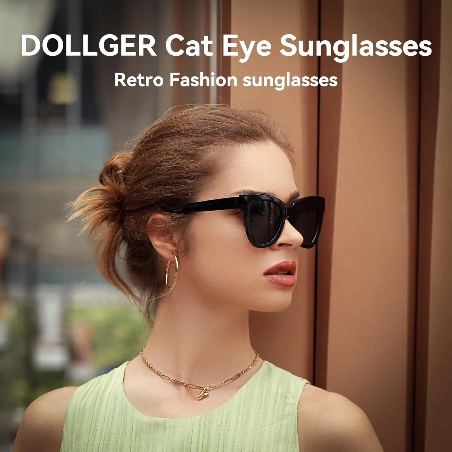 Dollger Retro Cat Eye Sunglasses Women Men Vintage Square Tortoise Shell Fashion Cateye Sunglasses