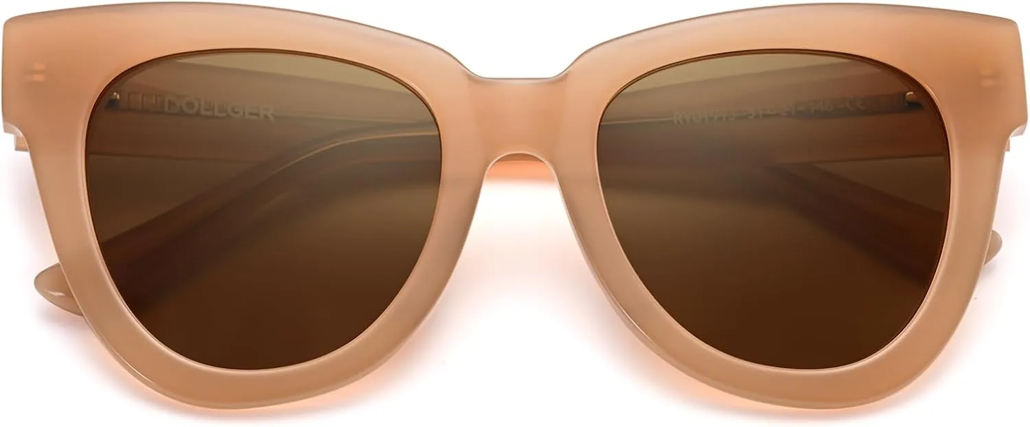 Dollger Retro Cat Eye Sunglasses Women Men Vintage Square Tortoise Shell Fashion Cateye Sunglasses