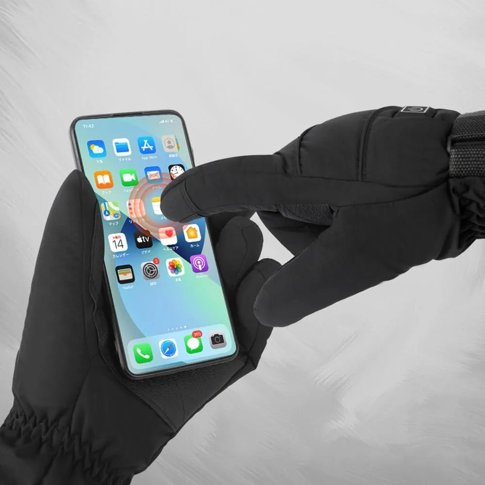 Electric Rechargeable Heated Gloves for Men Women with 3 Levels Heat Last 8 Hours, Winter Touchscreen Waterproof Gloves for Outdoor Hiking