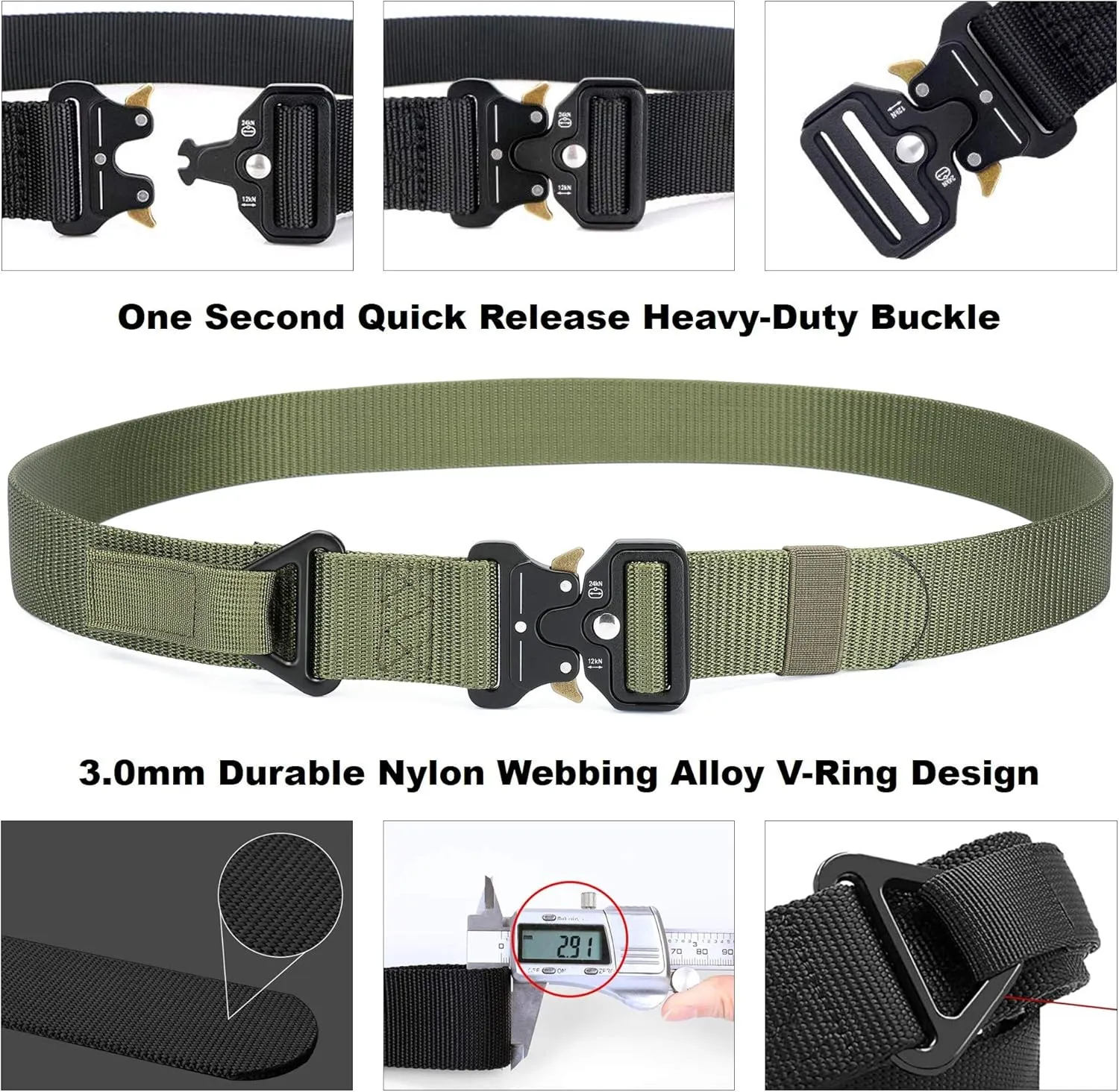 EMT Belt, 1.5 Inches EMT Belts for Men and Women, Quick Release Mens Belt Tactical