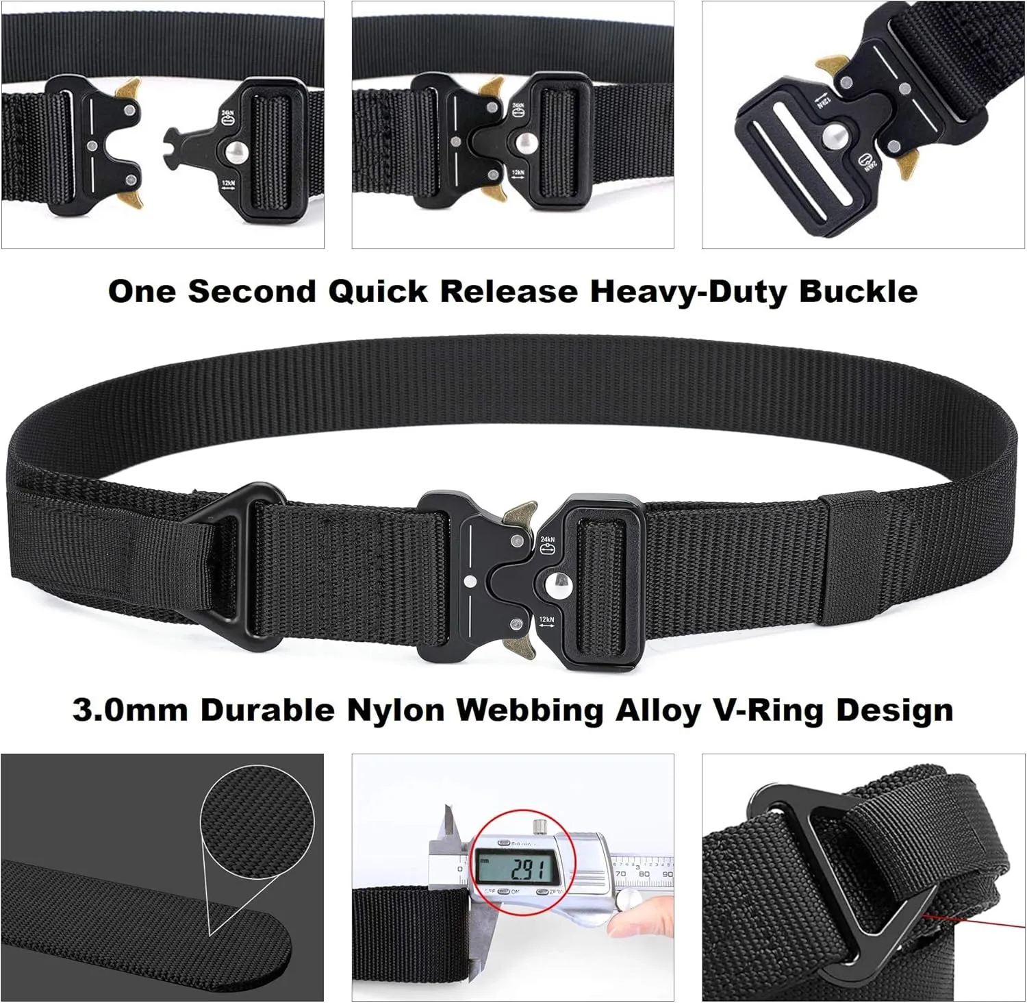 EMT Belt, 1.5 Inches EMT Belts for Men and Women, Quick Release Mens Belt Tactical