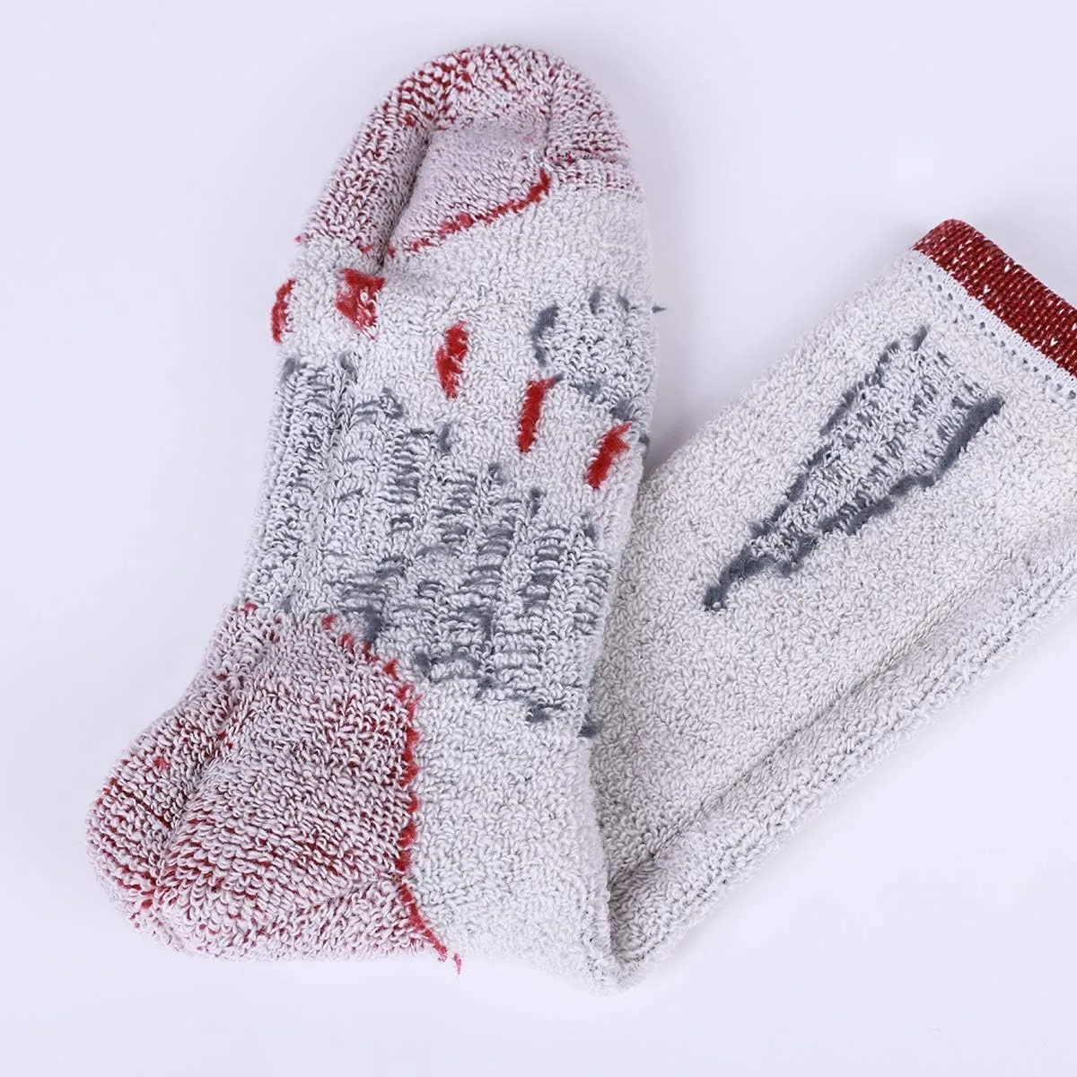 EnerWear Men's Merino Wool Cushion Trail Outdoor Crew Socks 4/6P Pack
